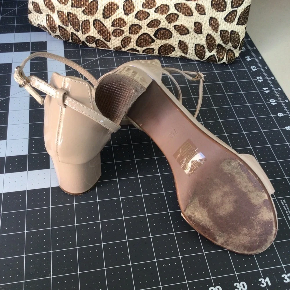 Summer Strappy Heel Peep Toe Sandals size 7.5